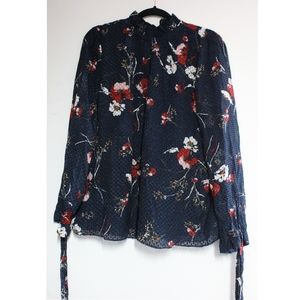 MASSIMO DUTTI~Floral blouse (L)